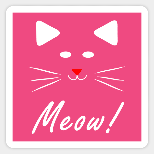 Cute cat white design Sticker by Kittens